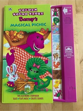 Barney’s Magical Picnic - Golden Sound Story - Touch ‘n’ Listen - Vintage 1993